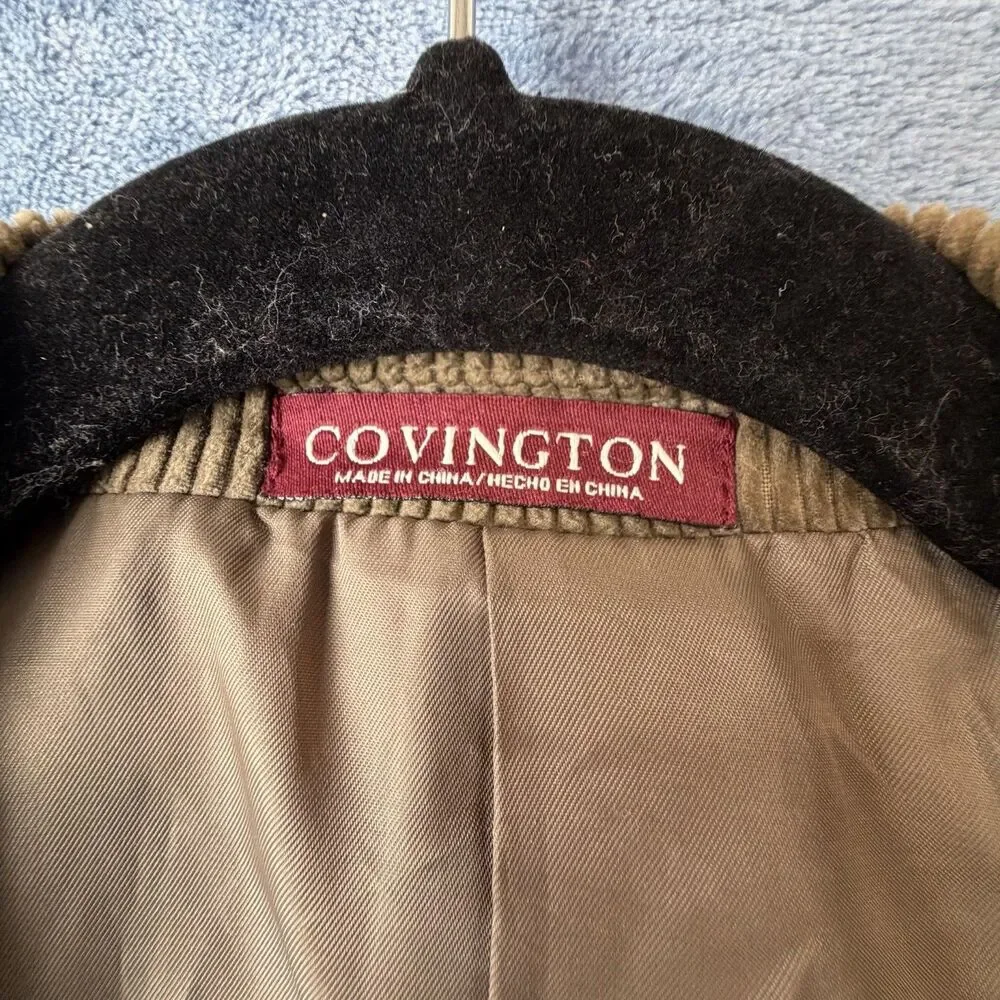 Covington Mens 48R Brown Corduroy Blazer Sport Coat Cotton 2 Button Jacket